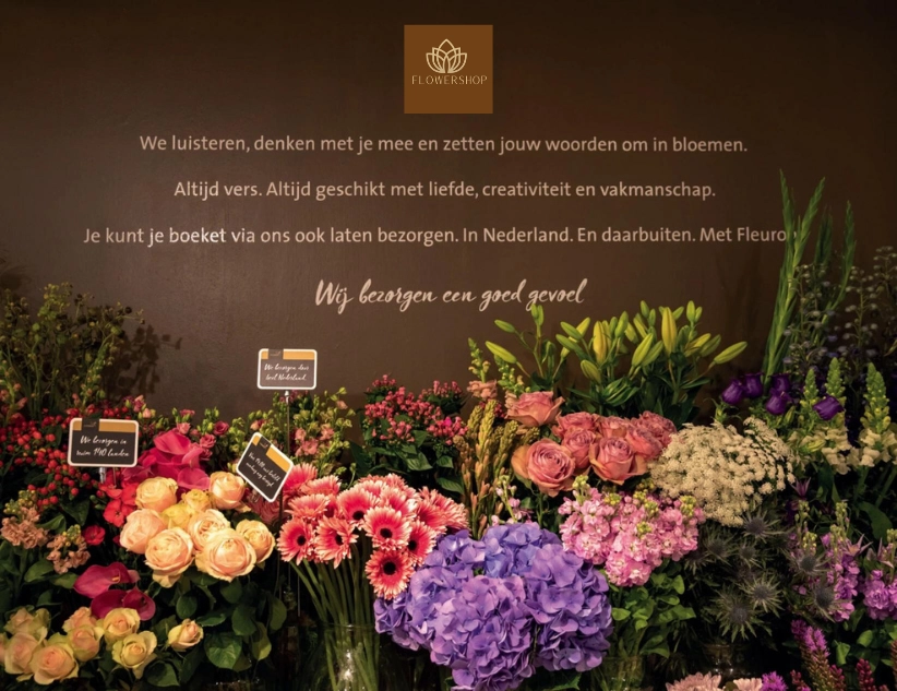 Mission Wall van de Flowershop in Zweins